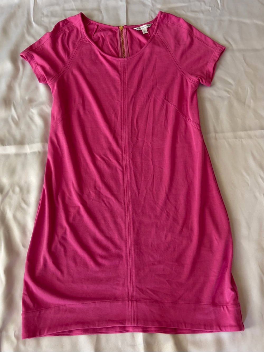 Southern Tide Pink Scoop Neck Shift Dress size 12 with gold zipper